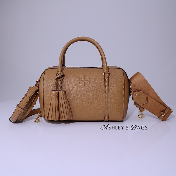 Tory Burch Thea Satchel Crossbody In Tiramisu Brown - Picture 1 of 11